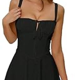 Solid Backless Crisscross Lace Up Ruched Boning Corset Bodycon Dress for Women's & Girl's-image-64
