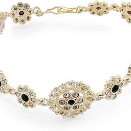 Green & White Dazzling Diamonds Embellished Head Chain For Women-ZPFK12224-image-49