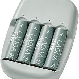 STENKOL/LADDA Battery Charger with 4 Rechargeable AA Batteries – Efficient, Eco-Friendly Power Solution for Household Devices, Remotes, Toys, and More-15