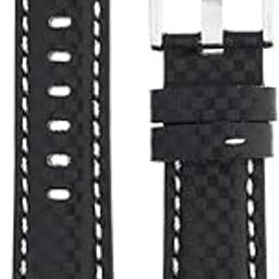 22MM BLACK Genuine Leather Strap for MEN-picture-22