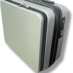 16" Hard Shell Vanity Case & Travel Makeup Bag – Lightweight Cosmetic Trolley with TSA Lock & Expandable Storage – Portable Beauty Organizer for Travel, Salon, and Home Use (Silverey)-image-124