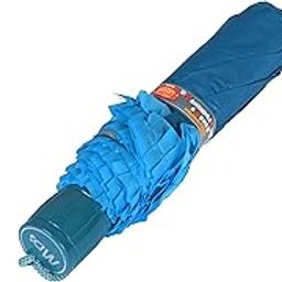 MOHENDRA DUTT & SONS Mono Color Frilled Umbrella (5569) (Peacock Blue)-picture-0