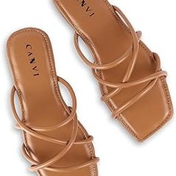 CANVI Stylish | Fancy | Comfortable Slide Sandals Slip On Flat Flip Flop Thong Sandals Casual Sandals Ethnic Flats Sandals for Women and Girl-image-72