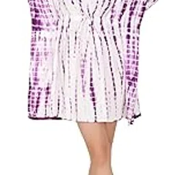 ukal Women Fashion Short Kaftan Beachwear Dress Tank Top Sleepwear Tunic Nightwear Gown (Free Size)-picture-8