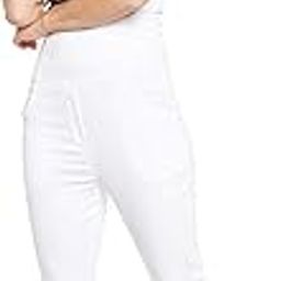 Women's & Girl's Slim Fit Trackpants (Women Plain Sports White 26-42_White_Free Size)-image-8