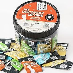 DAILYGRIND Instant Coffee Sachets - Pack of 48 | 4 Flavors -96grams | Assorted Coffee Powder Sachets with Jar - Classic, Hazelnut, Vanilla, Caramel | Flavoured Coffee | Freeze Dried | 100% Arabica-image-41