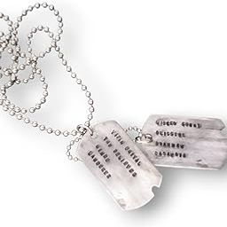 Rustic Double Army Tags Light Weight Aluminium 2mm Regular Size Dog Tags Stamped-image-50