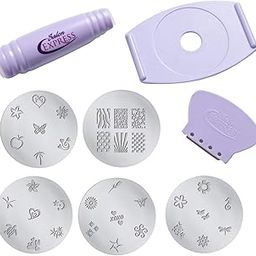 Kazenzo Salon Nail Art Express Decals Stamp Stamping Polish Design Kit Set Decoration | 22.8 x 16.3 x 3.2 cm | Multi Color-image-5