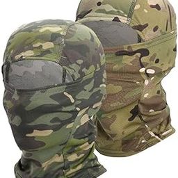Polyester QUEERY 2 PCS Helmet Mask, Balaclava For Unisex, UV Protected Breathable Helmet Liner, Cover For Skiing, Snowboarding, Cycling Hiking, Free Size, Green-image-8
