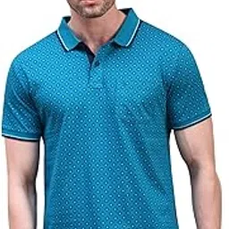 classic polo Men's Half Sleeve Polo Neck Slim Fit All-Over Print T-Shirt-picture-14