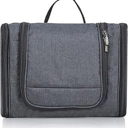 Polyester Travel Toiletry Kit Organizer Hanging Dopp Kit For Men - Cosmetics Pouch Women-Dark Grey - 10 Cm, S-image-41