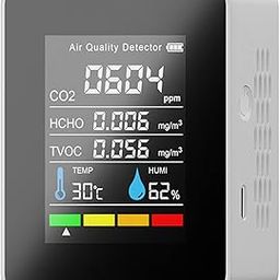 Air CO2 Detector Temperature & Relative Humidity CO2 Meter Formaldehyde Detector HCHO TVOC Tester-image-75