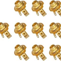 CB®1 Set of 10 Golden Mono 1/4" Jack Socket for Guitar Instrument DIY Accessory|Musical Instruments & Gear | Guitars & Basses | Parts & Accessories |10 Pieces Guitar Jack Sockets-image-89