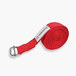 Yogikuti Premium Yoga Belt (9f- Red), Yoga Strap, Cotton Yoga belt, Strap for Stretching, Iyengar Yoga Props, Stretching Yoga Strap-image-57