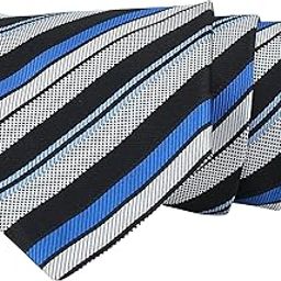 Kavove The Stripedara Grey Necktie For Men-image-52