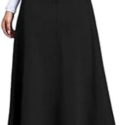 Z Black Buttoned A-Line Maxi Denim Woman Skirt 15800-image-2