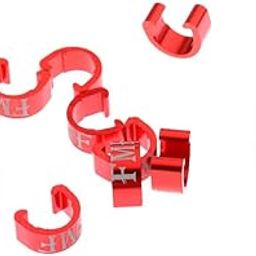 10Pcs Aluminium Mountain Bike CABE C-Clip Buckles Housing Hose Guides Red (65007149EXP)-image-60