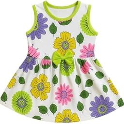 Shape & FIT100% Cotton Baby Girls Floral Cotton Dress| A-Line Knee-Length Sleeveless | Soft, Stylish & Comfortable | Printed for Infants & Toddlers-image-56