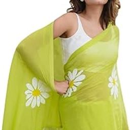 MLF (Cotton saree with digital floral print and latkan work | casual wear | Linen cotton | flower design | Unstitched blouse |-image-31