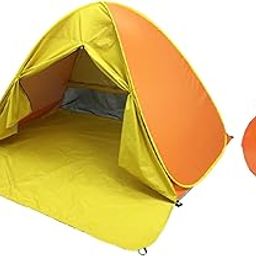 CALANDIS™ Beach Tent Easy Set up Pop up Tent for Fishing Family Mountaineering Orange Yellow XL | Tents | Tents & Canopies | & Hiking | Outdoor Sports-image-86