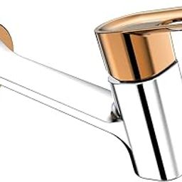 RN Extra Long Nose Bib Cock with Flange - Rose-Gold-Chrome-Dual | Wall Mounted Brass Water Tap for Bathroom, Kitchen, Garden | Heavy Duty & Rust Resistant_RNAMA25G03-image-63