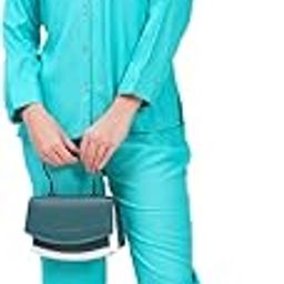 Women Turquoise Viscose Rayon Co-ord Set With Shirt & Pant-image-35