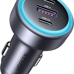 UGREEN 30W Car Charger, 3 Ports Fast Charging Cigarette Lighter Adapter, PD 30W/PPS 25W/SCP 22.5W, Super Mini with LED Light for iPhone 16/15/14/13, Galaxy S24/S23/S22, Pixel 9/8/7, iPad, Tablets-image-89