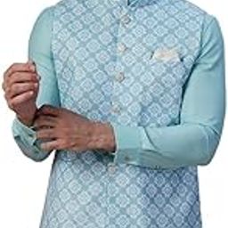 Digital Printed Ethnic Nehru Jacket for Men (Jacket Only)-image-64
