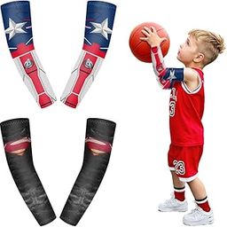 SNOWIE SOFT® 2Pairs Cooling UV Protection Arm Sleeves for Kids Aged 5-10, UPF 50+ Protective Summer Hand Cover Arm Sleeves for Boys, Cool Spider Man Breathable Outdoor Sports Arm Sleeves for Kids Boys-picture-17