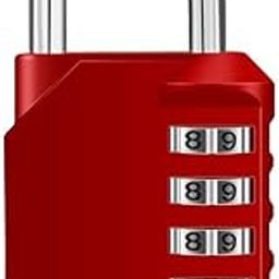 JUSTAKEIT Digit Number Locks for Luggage Bag Travelling Password Locks Combination | Padlock Lock for Home/Shop/Office/Store/Farmhouse Luggage Lock | Luggage Bag (Red-4DLock)-image-43