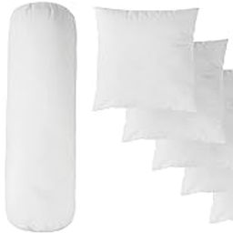 Aroma Brand - 7 Piece Microfibre Filled Bolster and Cushion Set for Diwan, 2 Bolsters and 5 Cushions-11
