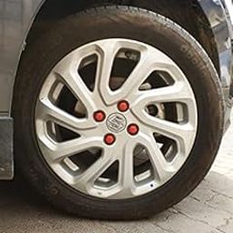 NewClubAuto Cool Red Colored Car Wheel Nut for Baleno, Vitara Brezza, Swift, Dezire, WagonR, Glanza, Ciaz, Ignis, S-Cross, Pack of 1-27