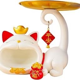 ARTISOUL® Cat Statue Key Holder Tray Cat Sculpture Storage Tray for Desktop Table Home | Home Decor | Figurines-image-50