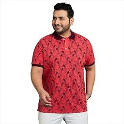 Plus Size Men's Regular Fit Printed Polo Tshirt-image-47