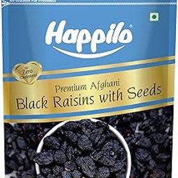 Happilo Premium Afghani Black Raisins with Seeds 250g, Rich in Fiber, Antioxidants, Gluten Free, Zero Cholesterol-image-36