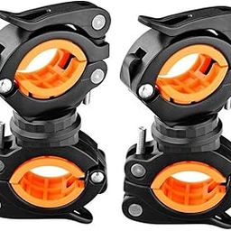 Vonpri [2 Pack] Flashlight Holder, Mount Bicycle Mounting Bracket Flashlight Holder Torch Clip 360º Rotation-image-45