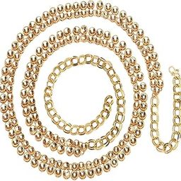Stylish Traditional Kundan Kamarbandh for Women Kamarpatta Kamarband Kamar Band Chain Waist Belt for Dresses Wedding Lehenga Saree (16516kb)-40