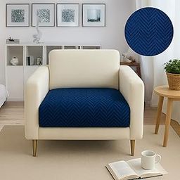 Amazon Basics – Velvet Quilted Make Your Own Sofa Cover |1 Seater | Multi-Layered Fabric |70cm x 70cm | 350 GSM | Color - Navy Blue-image-10