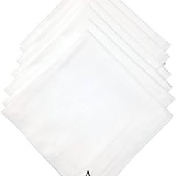 Mrunals fashion- Handkerchief (pack of 6) with ‘A’ Embroidery, Size 45 cm*45 cm, Color white, embroidery color Black,-image-54