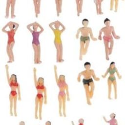 bnf® 4x20pcs Model Trains People s Scale Painted Beach Crowd Miniatures 1:50 | s & People | Parts & Accessories | O Scale | Model Railroads & Trains-image-24