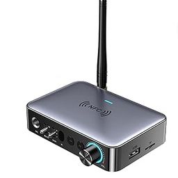 Etzin NFC Bluetooth Receiver Transmitter Wireless Audio Car HiFi Stereo Adapter AUX 3.5mm Jack Optical Fiber FM with Remote Control -EPL-1096WA.-7