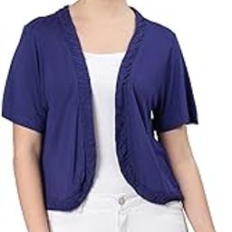 Women Regular Fit Viscose Regular Sleeves Solid Casual Shrug-image-15