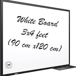 GOSHU Wooden Frame White Board 3 feet x4 feet with Pen Tray | Smooth Writing Surface, Durable & Stylish for Home, Office & School Writing Board (Black 3x4 feet, Pack of 1 Item)-image-54