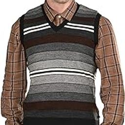 Guy London Striped V Neck Sleeveless Regular Fit Men Reversible Casual Sweater | Casual Winter Sweater for Men | Mens Sweater for Winter Wear-image-75