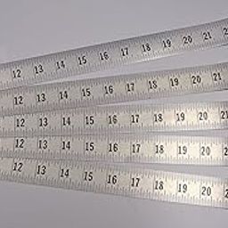 Ruler 5 Pack - Adhesive Back - 1 1/4" Wide x 24" Long - Left to Right - Fractional - 1/16" Degrees - Silver-image-54