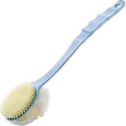 2-in-1 Back Body Bath Brush with Bristles & Loofah – Long Curved Handle for Skin Exfoliation, Wet or Dry Scrubber for Men & Women, Massaging & Cleansing-93