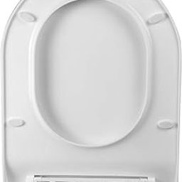 ELEGANT CASA Polypropylene Soft Closing Toilet Seat/western Toilet Seats Cover for Bathroom/toilet Seat/seat for Commode With Stable Hinges- D Shape Design Colour (Glossy White)-1 Set-18