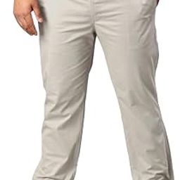 Men’s Solid Cotton Stretchable Trousers | Plus Size & Regular Fit | Twill Lycra Pants for Casual, Formal & Semi-Formal Wear-image-15