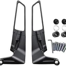 BIKEBLOOM Bike Mirror Adjustable Rotating Rear View Stealth Fin Wings Side Mirrors for Yamaha, Hero Honda Suzuki Benelli DUKE-250-390 MT-15 Apache 200 4v All Street Necked Bikes Accessory. SET OF 2-image-92