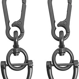 keyzone Keychain For Men And Women, Heavy Duty Tactical Keychain, Zinc Alloy Car Key Holder, 360 Degree Rotatable With Belt Hook (Pack Of 2), Black-picture-40